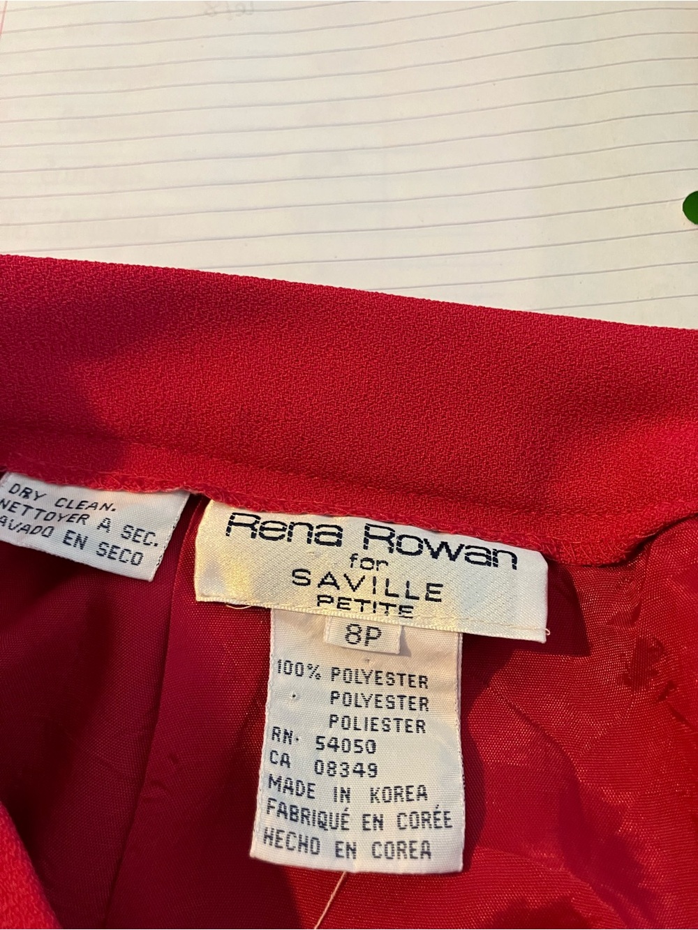 Rena Rowan Vibrant Red Circle Skirt - Picture 2 of 4